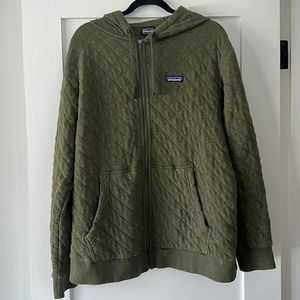 Men’s Patagonia organic cotton quilted full zip hoodie